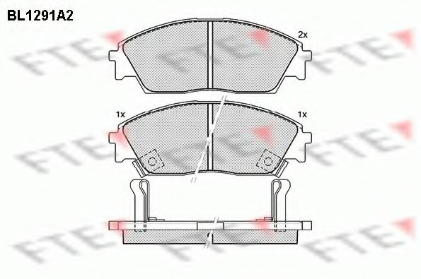 Комплект тормозных колодок, дисковый тормоз FTE BL1291A2