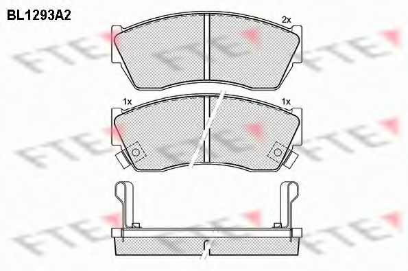 Комплект тормозных колодок, дисковый тормоз FTE BL1293A2