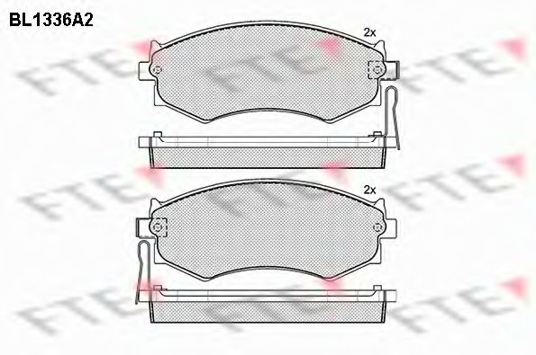 Комплект тормозных колодок, дисковый тормоз FTE BL1336A2