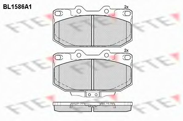 Комплект тормозных колодок, дисковый тормоз FTE BL1586A1