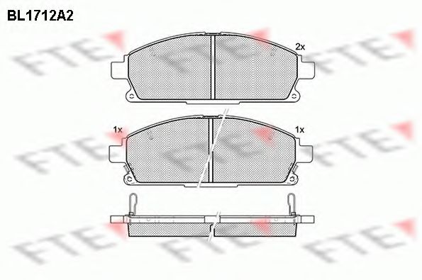 Комплект тормозных колодок, дисковый тормоз FTE BL1712A2