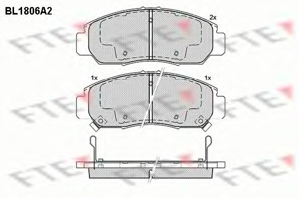 Комплект тормозных колодок, дисковый тормоз FTE BL1806A2