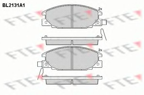 Комплект тормозных колодок, дисковый тормоз FTE BL2131A1