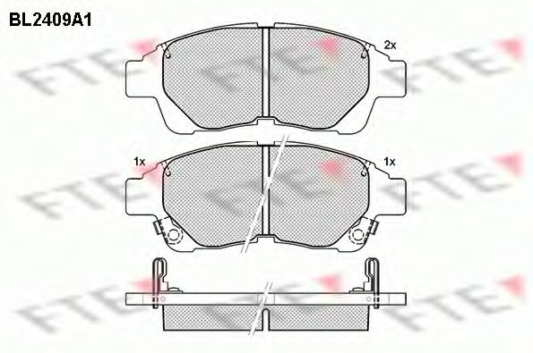 Комплект тормозных колодок, дисковый тормоз FTE BL2409A1