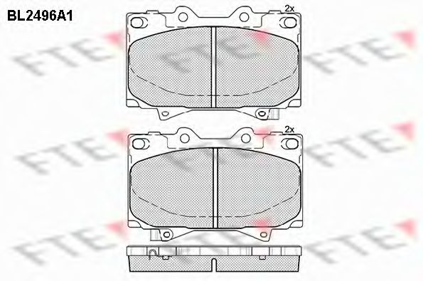 Комплект тормозных колодок, дисковый тормоз FTE BL2496A1