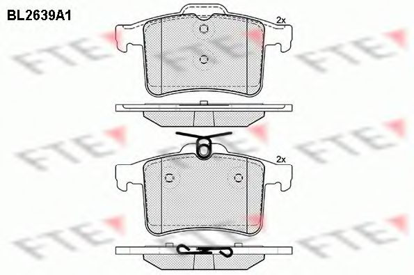 Комплект тормозных колодок, дисковый тормоз FTE BL2639A1