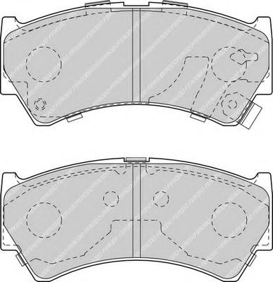 Комплект тормозных колодок, дисковый тормоз FERODO FDB1551