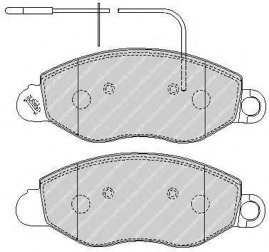 Комплект тормозных колодок, дисковый тормоз FERODO FVR1616
