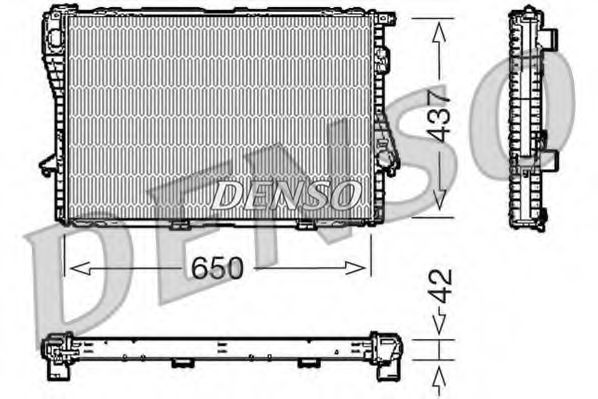 Радиатор, охлаждение двигателя DENSO DRM05068