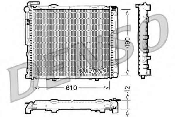 Радиатор, охлаждение двигателя DENSO DRM17036