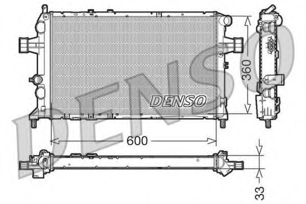 Радиатор, охлаждение двигателя DENSO DRM20018