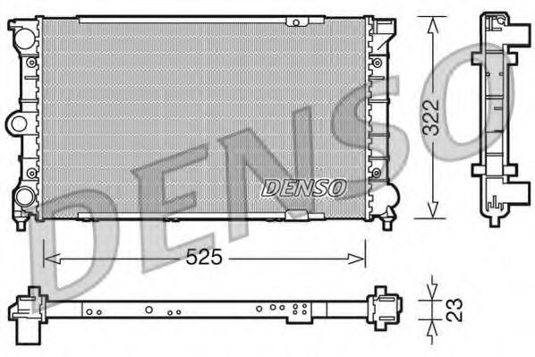 Радиатор, охлаждение двигателя DENSO DRM32031