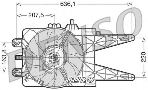 Вентилятор, охлаждение двигателя DENSO DER09014