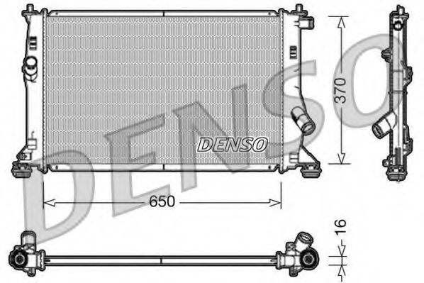 Радиатор, охлаждение двигателя DENSO DRM10076