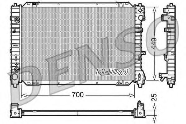 Радиатор, охлаждение двигателя DENSO DRM10089