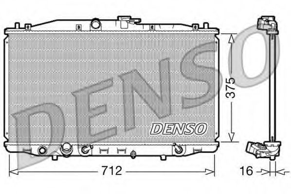 Радиатор, охлаждение двигателя DENSO DRM40022