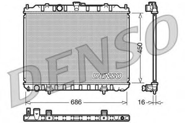 Радиатор, охлаждение двигателя DENSO DRM46004