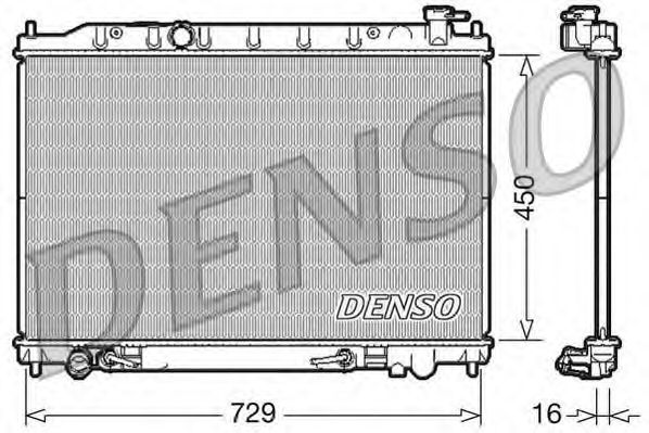 Радиатор, охлаждение двигателя DENSO DRM46030