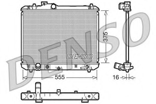 Радиатор, охлаждение двигателя DENSO DRM47007