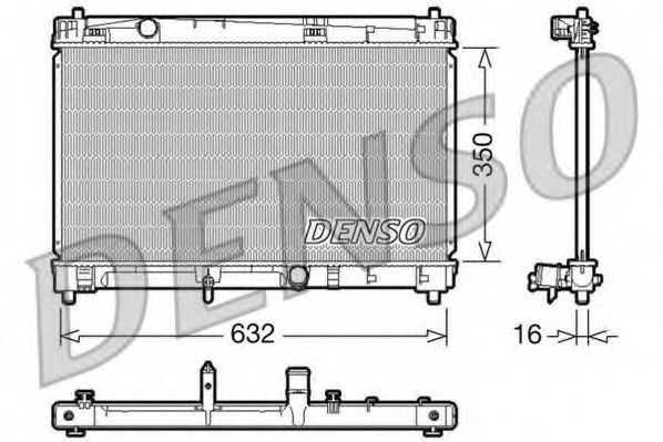 Радиатор, охлаждение двигателя DENSO DRM50009