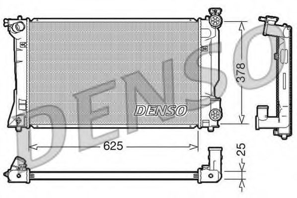 Радиатор, охлаждение двигателя DENSO DRM50035