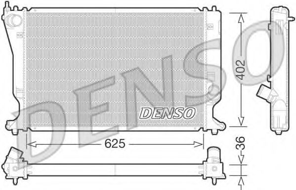 Радиатор, охлаждение двигателя DENSO DRM50073