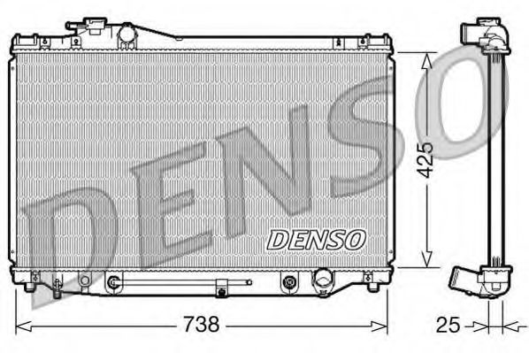 Радиатор, охлаждение двигателя DENSO DRM51007