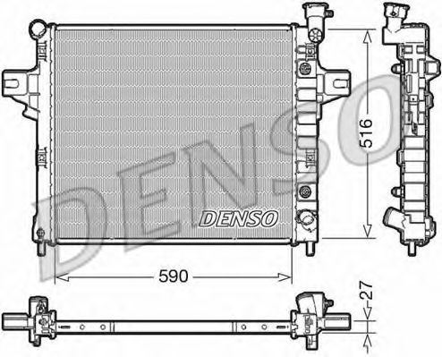 Радиатор, охлаждение двигателя DENSO DRM06031