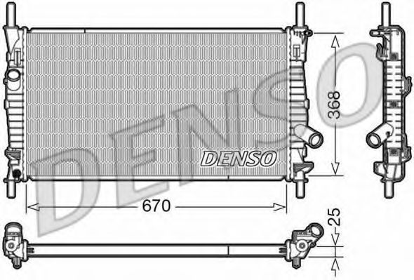 Радиатор, охлаждение двигателя DENSO DRM10004