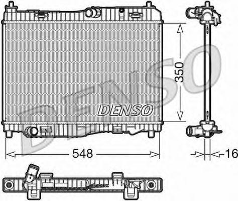 Радиатор, охлаждение двигателя DENSO DRM10006