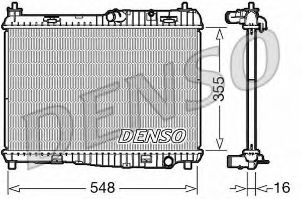 Радиатор, охлаждение двигателя DENSO DRM10043