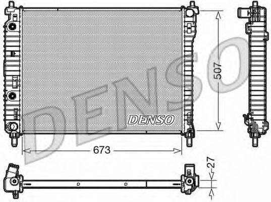 Радиатор, охлаждение двигателя DENSO DRM20008