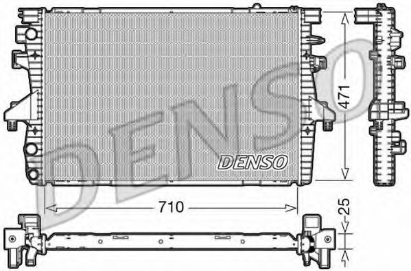 Радиатор, охлаждение двигателя DENSO DRM32039