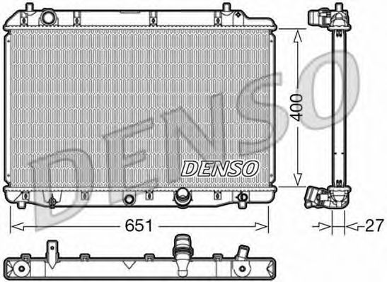 Радиатор, охлаждение двигателя DENSO DRM40036