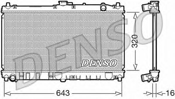 Радиатор, охлаждение двигателя DENSO DRM44031