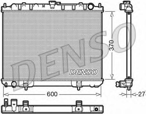 Радиатор, охлаждение двигателя DENSO DRM46039