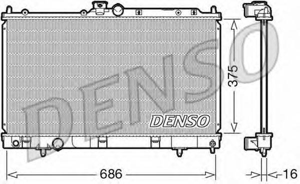 Радиатор, охлаждение двигателя DENSO DRM45036