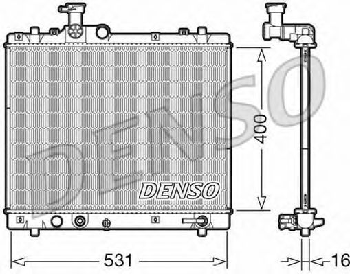 Радиатор, охлаждение двигателя DENSO DRM47035