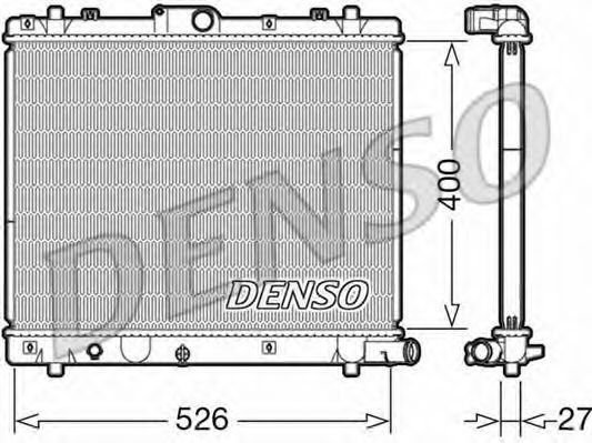 Радиатор, охлаждение двигателя DENSO DRM47036