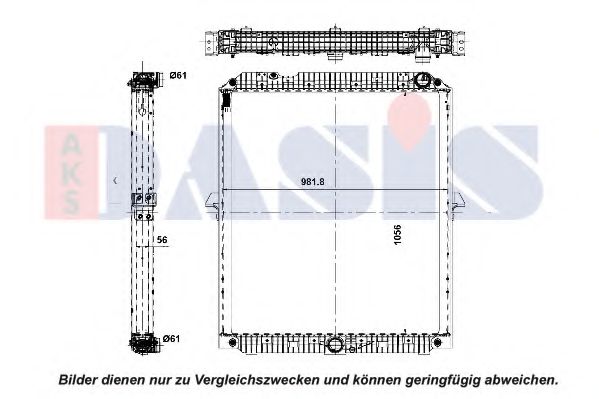 Радиатор, охлаждение двигателя AKS DASIS 130046N