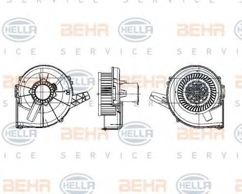 Вентилятор салона BEHR HELLA SERVICE 8EW 009 157-131