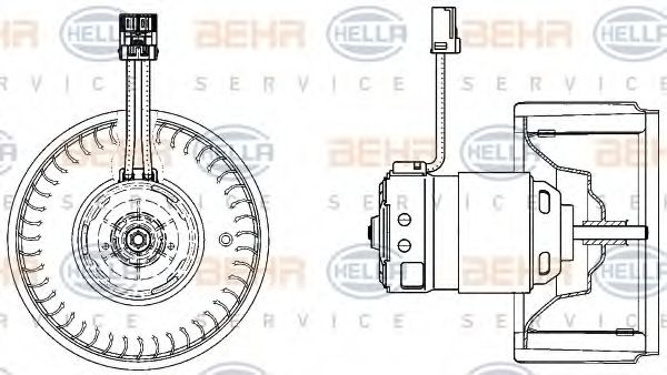 Вентилятор салона BEHR HELLA SERVICE 8EW 009 157-171