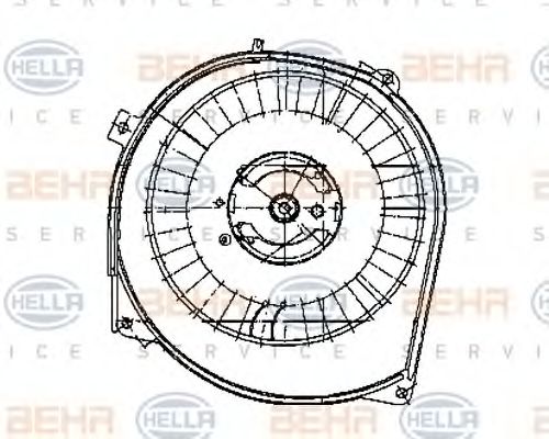 Вентилятор салона BEHR HELLA SERVICE 8EW 009 159-321