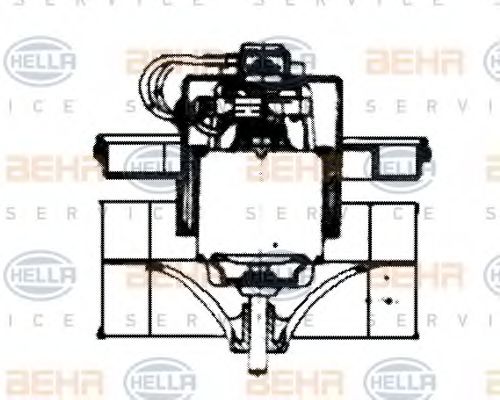 Вентилятор салона BEHR HELLA SERVICE 8EW 009 159-671