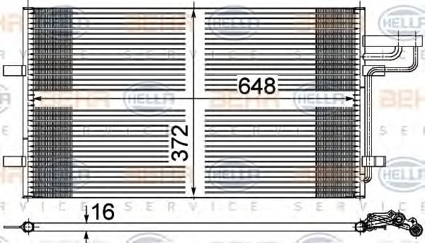 Конденсатор, кондиционер BEHR HELLA SERVICE 8FC 351 000-321