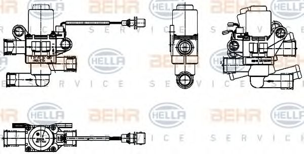 Регулирующий клапан охлаждающей жидкости BEHR HELLA SERVICE 9XL 351 024-501