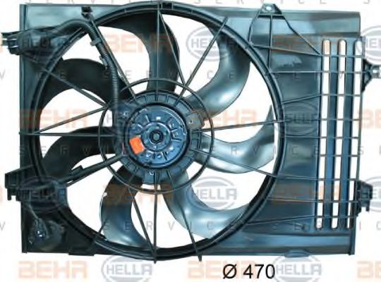 Вентилятор, охлаждение двигателя BEHR HELLA SERVICE 8EW 351 034-491
