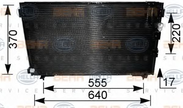 Конденсатор, кондиционер BEHR HELLA SERVICE 8FC 351 036-611