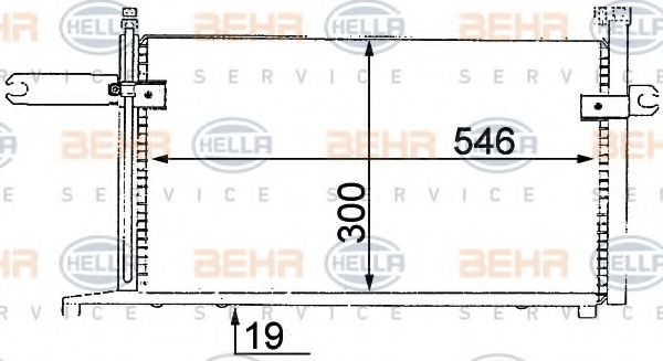 Конденсатор, кондиционер BEHR HELLA SERVICE 8FC 351 038-411