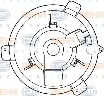 Вентилятор салона BEHR HELLA SERVICE 8EW 351 039-301